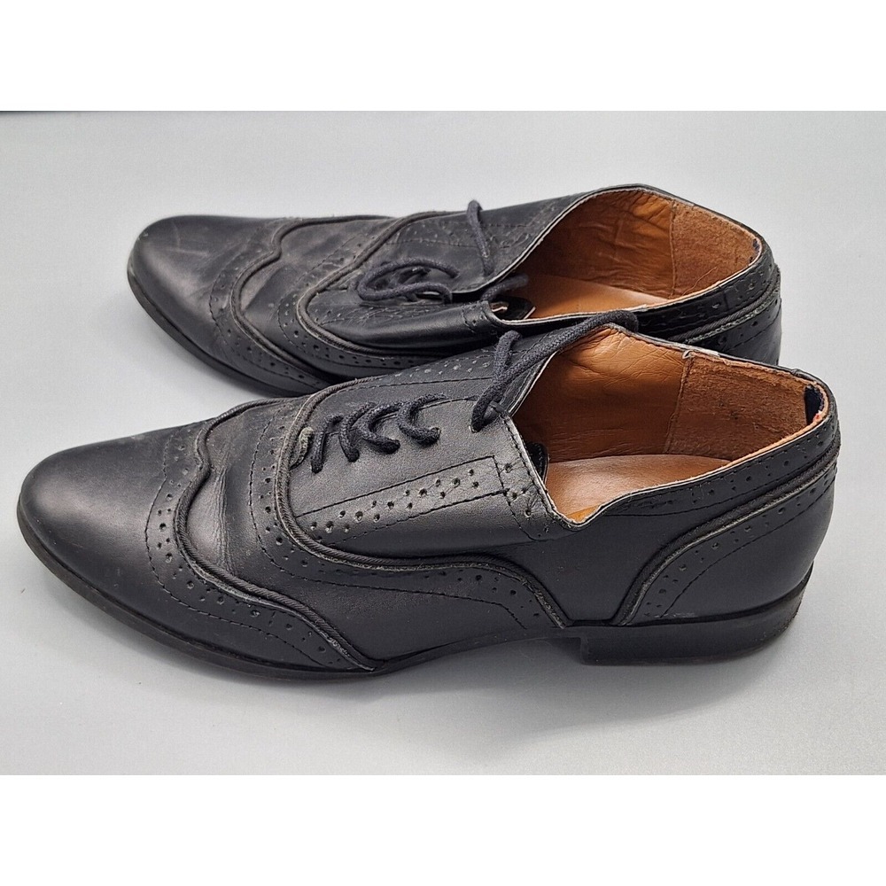 Tommy Hilfiger Black Leather Shoes 8M TW FABRIZIA Leather Upper Balance Man Made